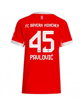 Bayern Munich Aleksandar Pavlovic #45 Replika Hemmakläder Dam 2025-26 Kortärmad